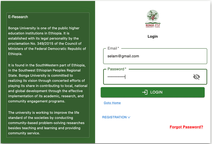 E-Research Management System